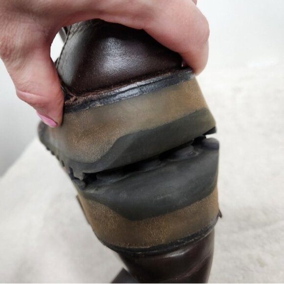 Fly London Dark Brown MES 2 Buckle Boots Side Zipper Size 38 EU/7-7.5 US - Picture 12 of 15